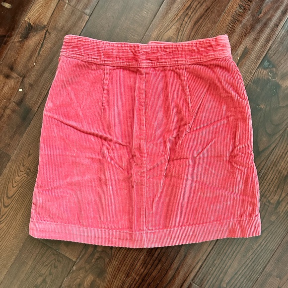 Pink / Mauve corduroy zip up skirt - Picture 4 of 5